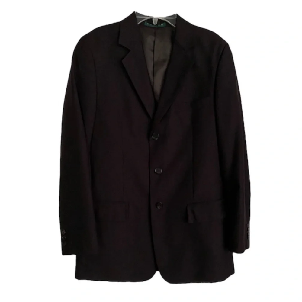 Carven Black Wool/Silk Blend Blazer Size 18